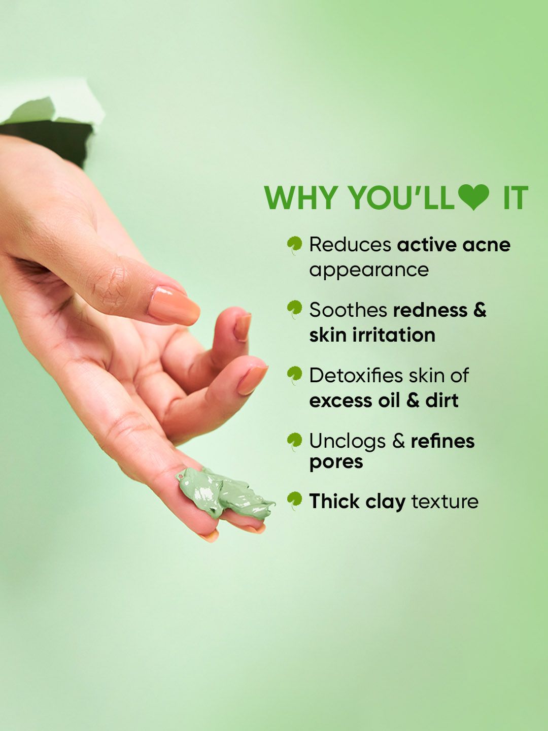 DOT & KEY Anti-Acne Salicylic Green Clay Face Mask to Reduces Dark Spots & Balance Oil