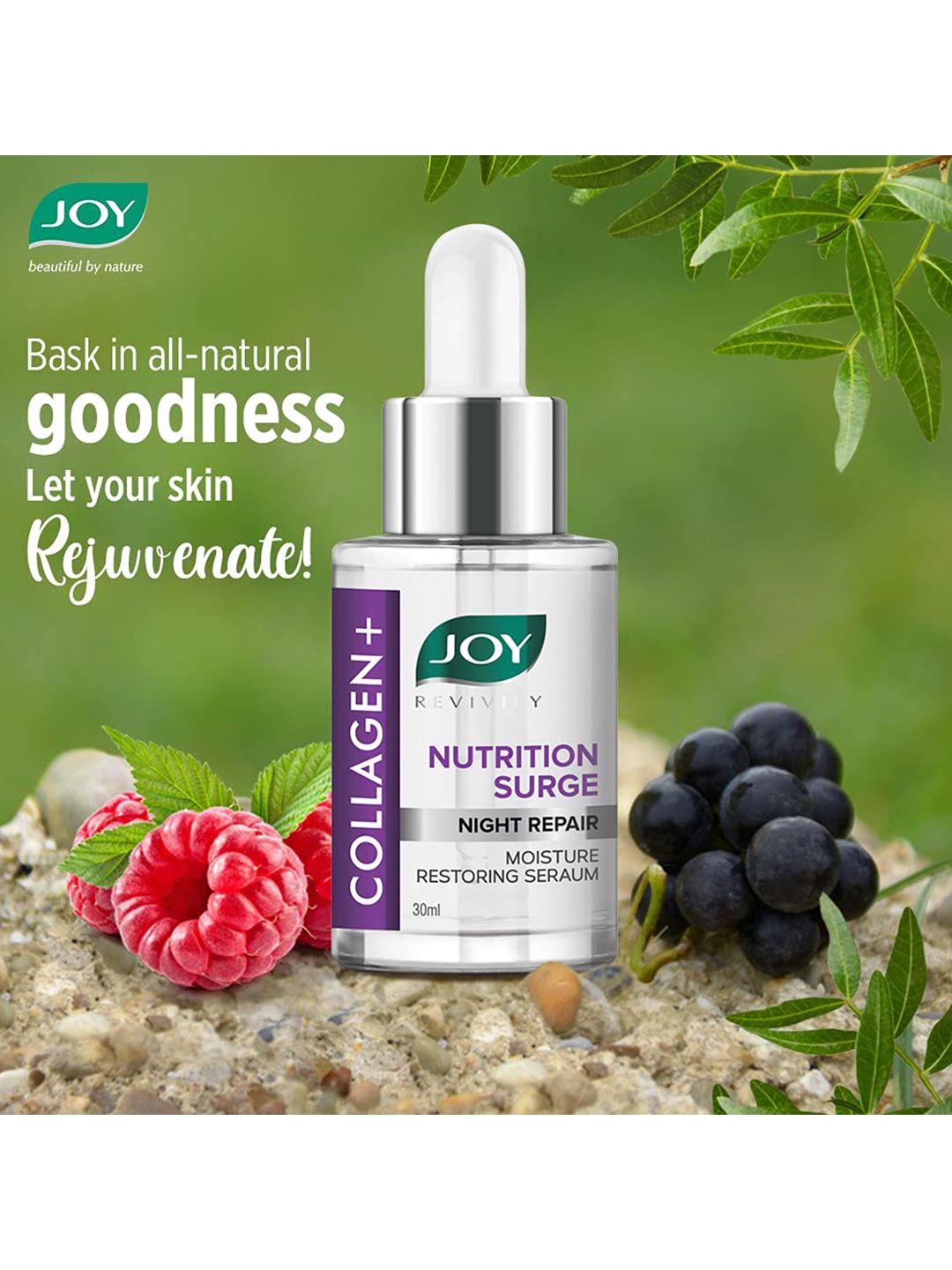 Joy Revivify Nutrition Surge Collagen+ Night Repair Moisture Restoring Face Serum