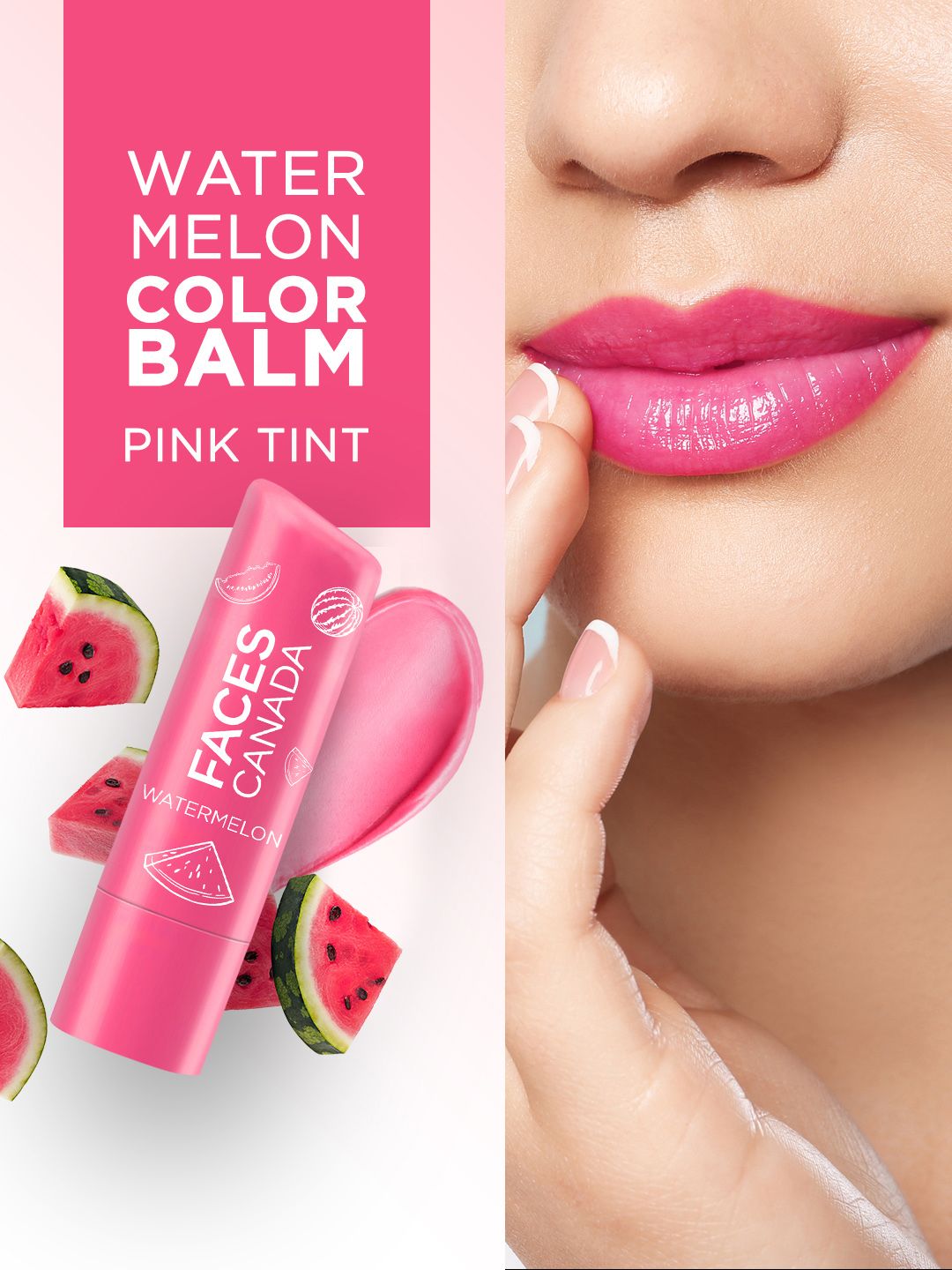FACES CANADA Vitamin C Lip Balm with 12HR Moisture & SPF15 - Watermelon