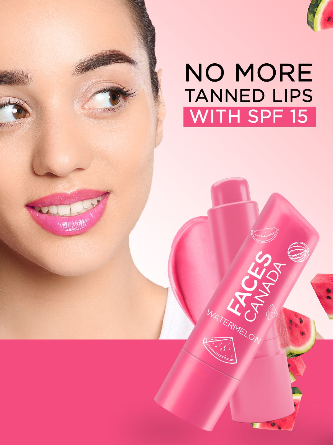 FACES CANADA Vitamin C Lip Balm with 12HR Moisture & SPF15 - Watermelon