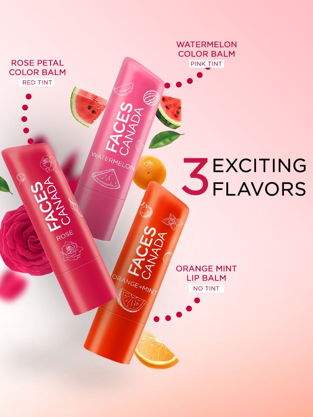 FACES CANADA Vitamin C Lip Balm with 12HR Moisture & SPF15 - Watermelon