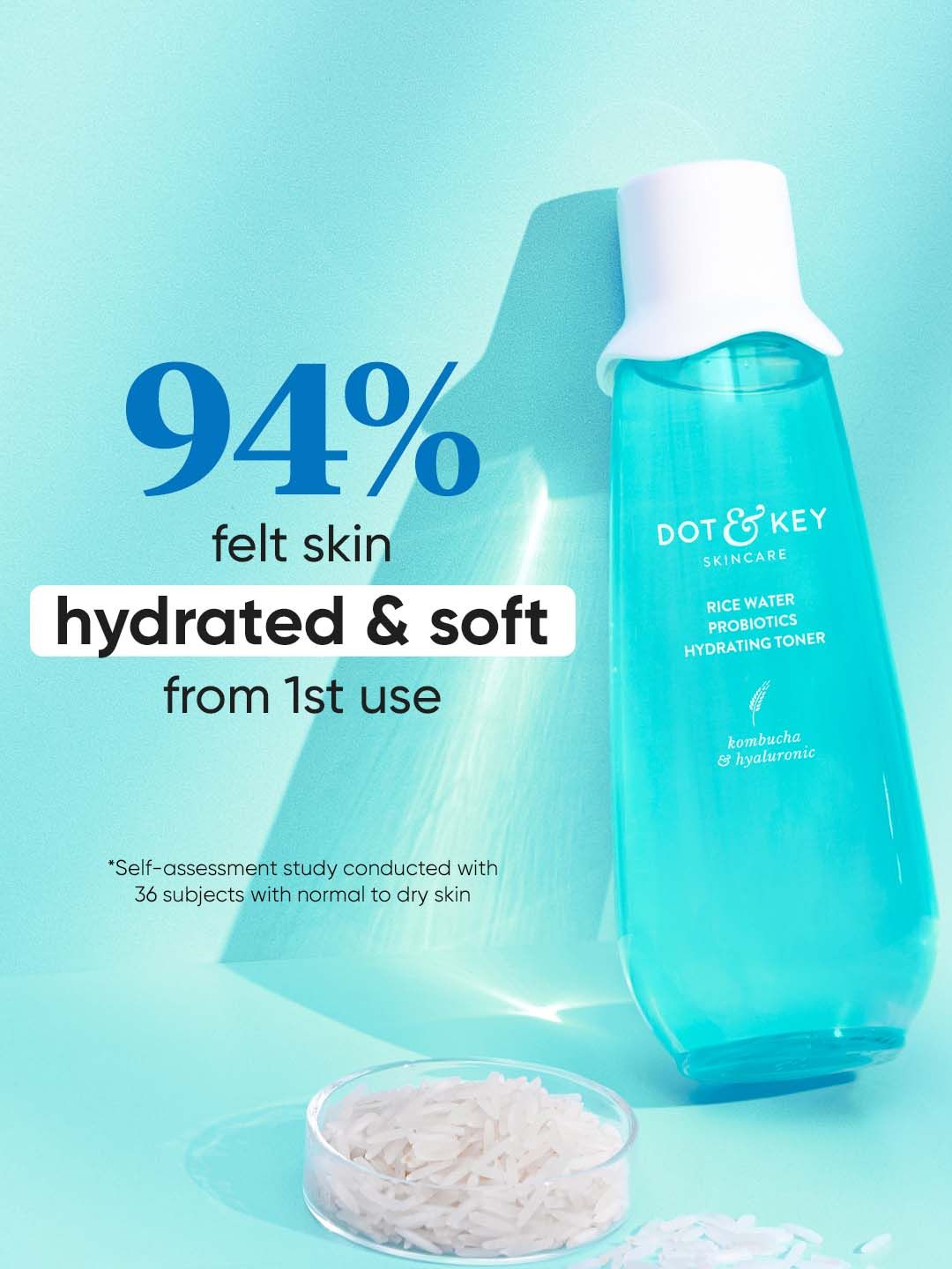 DOT & KEY Rice Water Hydrating Toner with Hyaluronic for Oily & Sensitive Skin