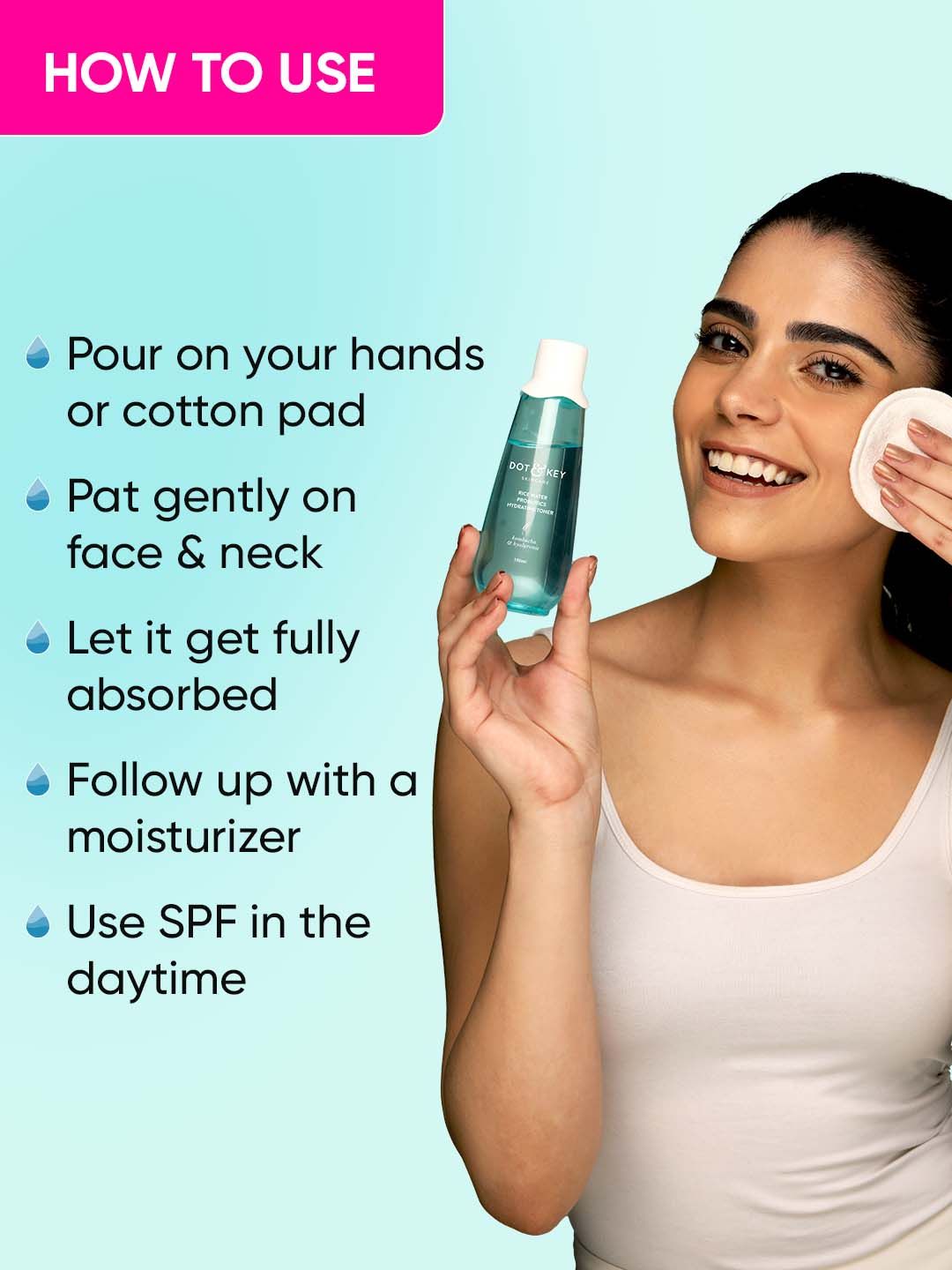 DOT & KEY Rice Water Hydrating Toner with Hyaluronic for Oily & Sensitive Skin