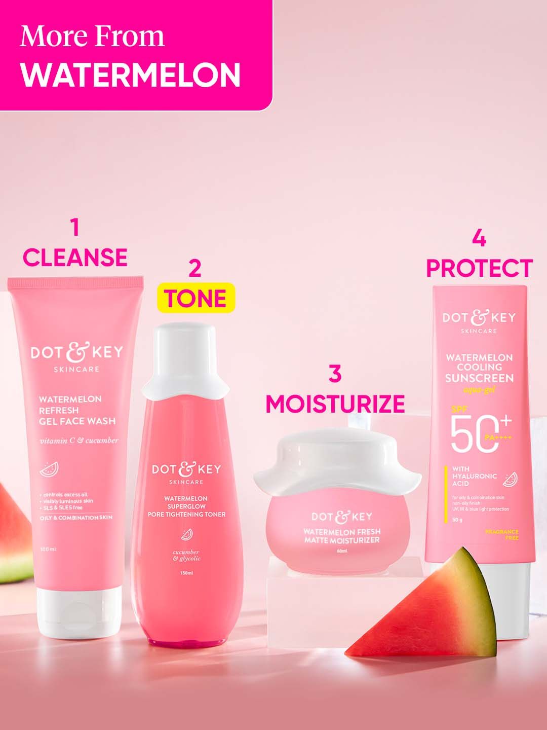 DOT & KEY Watermelon AHA Pore Tightening Toner with Glycolic for Glowing Skin