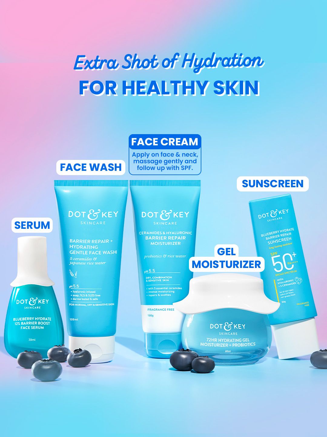 DOT & KEY Barrier Repair Hydrating pH5.5 Face Cream with Ceramides & Hyaluronic