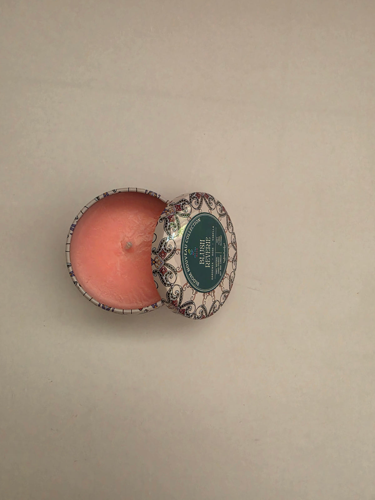 Blush Reverie Mandala Tin Candle
