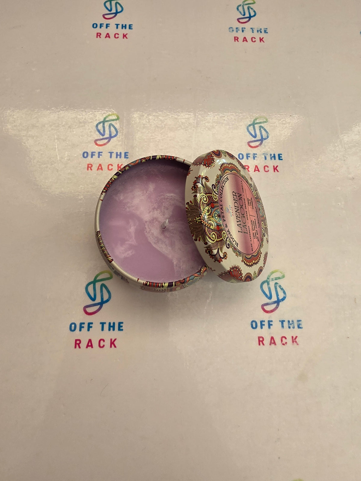 Lavender Lagoon Mandala Tin Candle