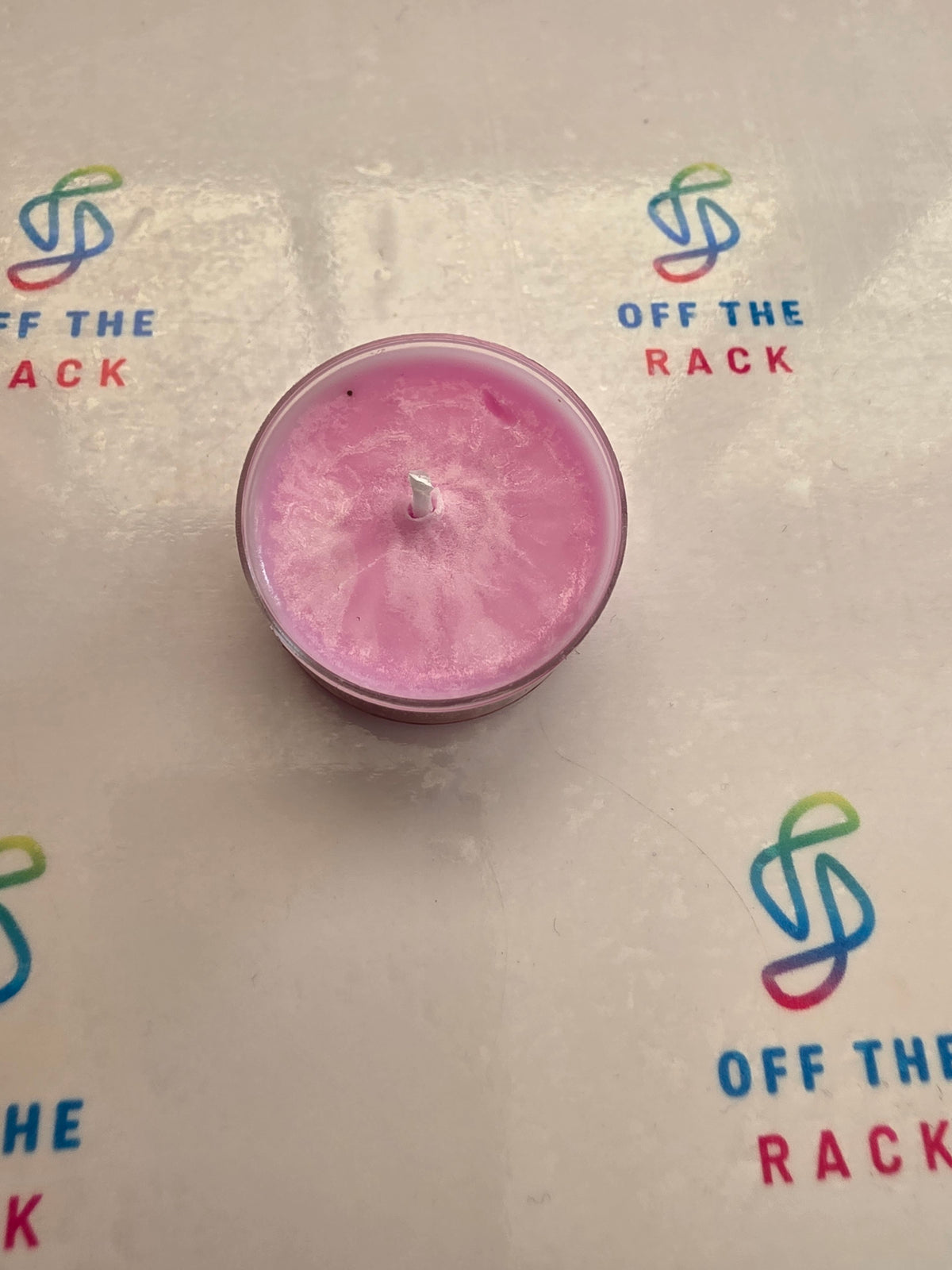Pink Velvet Bloom Tealight Candle