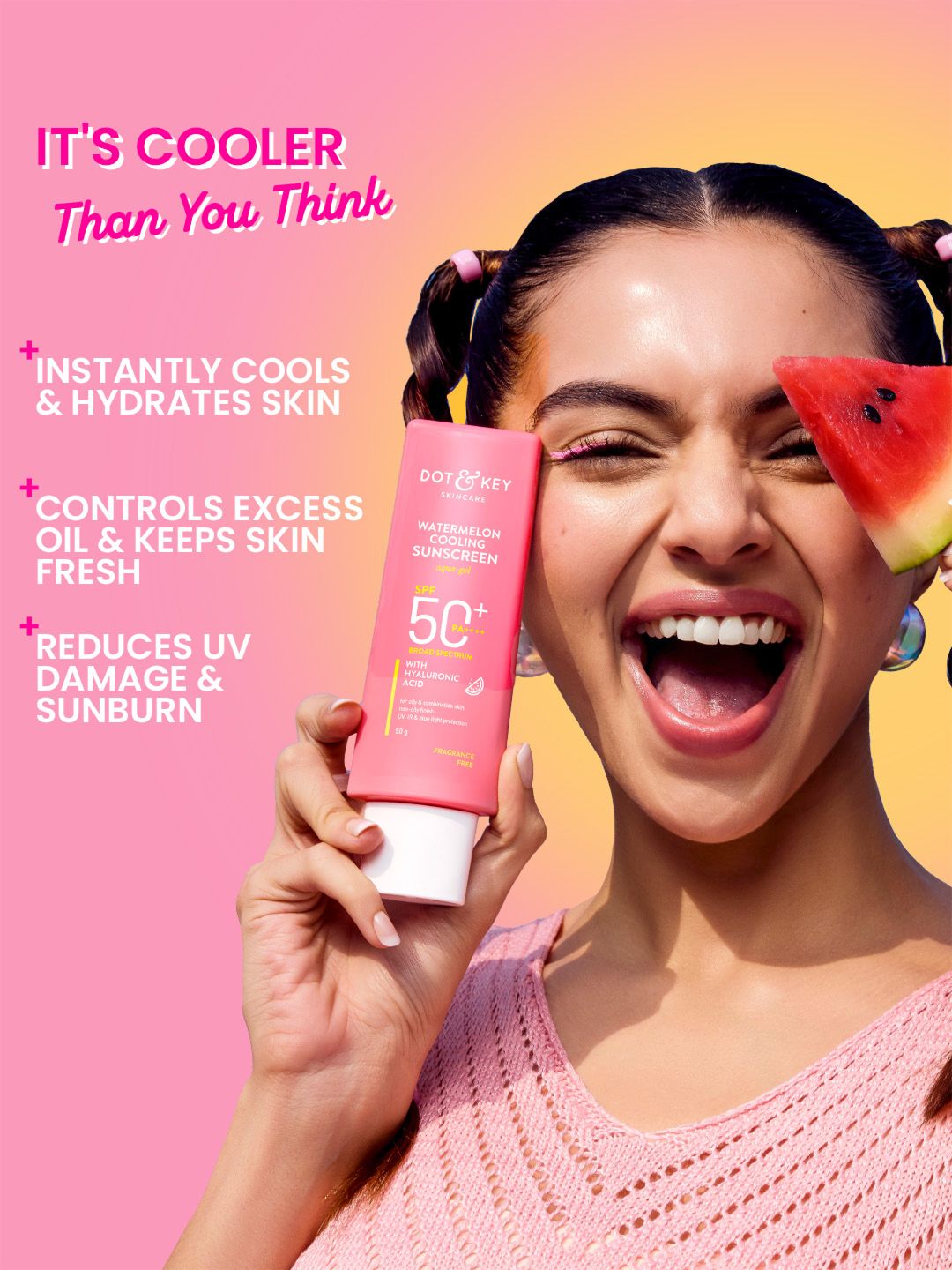 Dot & Key Watermelon Cooling Sunscreen SPF 50+ PA++++ With Hyaluronic Acid