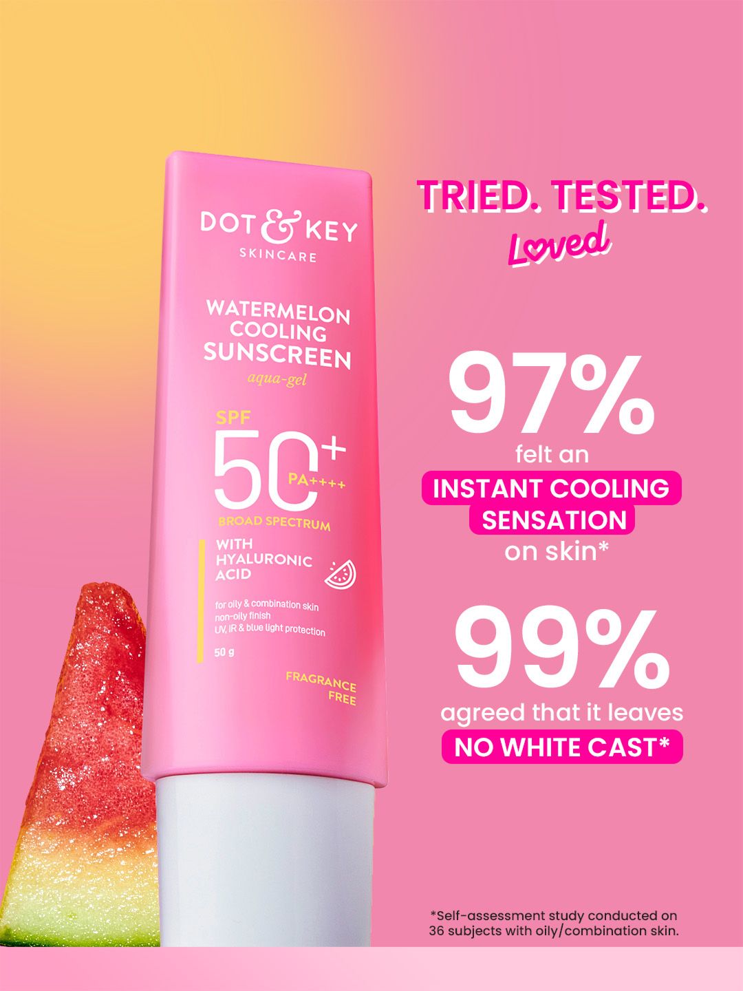Dot & Key Watermelon Cooling Sunscreen SPF 50+ PA++++ With Hyaluronic Acid