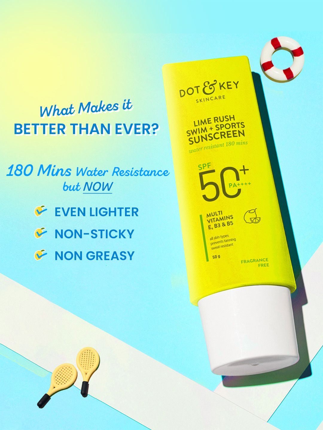 DOT & KEY Lime Rush Swim + Sports SPF 50+ PA++++ Sunscreen