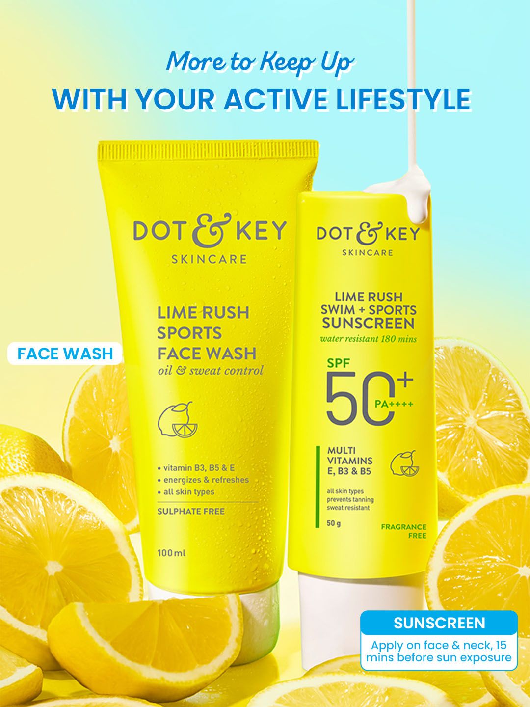 DOT & KEY Lime Rush Swim + Sports SPF 50+ PA++++ Sunscreen