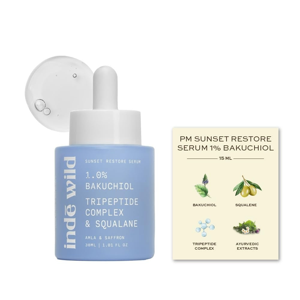 Indē Wild PM Sunset Restore Serum with 1% Bakuchiol