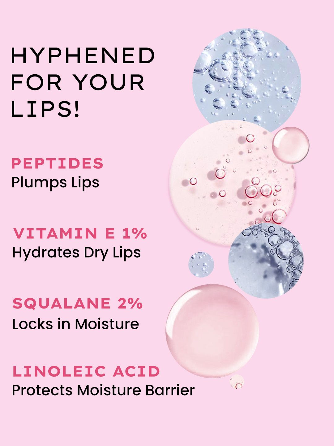 Hyphen Vitamin-Infused Peptide Lip Balm For 24 Hrs Moisturization - Marshmallow