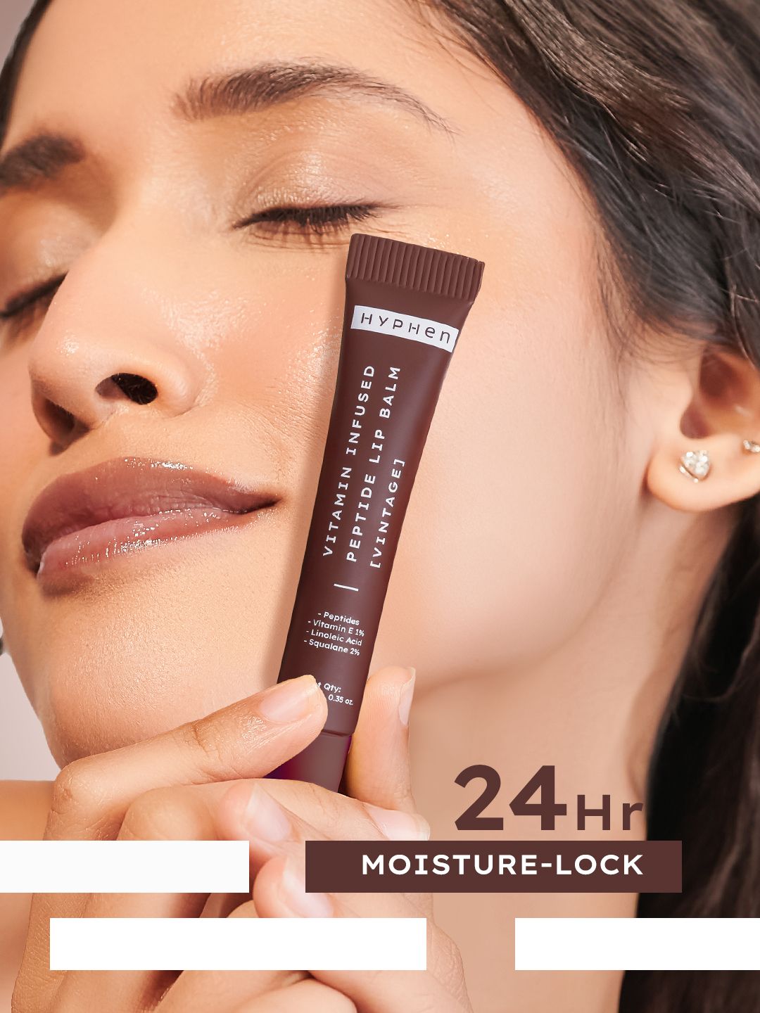 Hyphen Vitamin-Infused Peptide Lip Balm For 24 Hrs Moisturization - Vintage