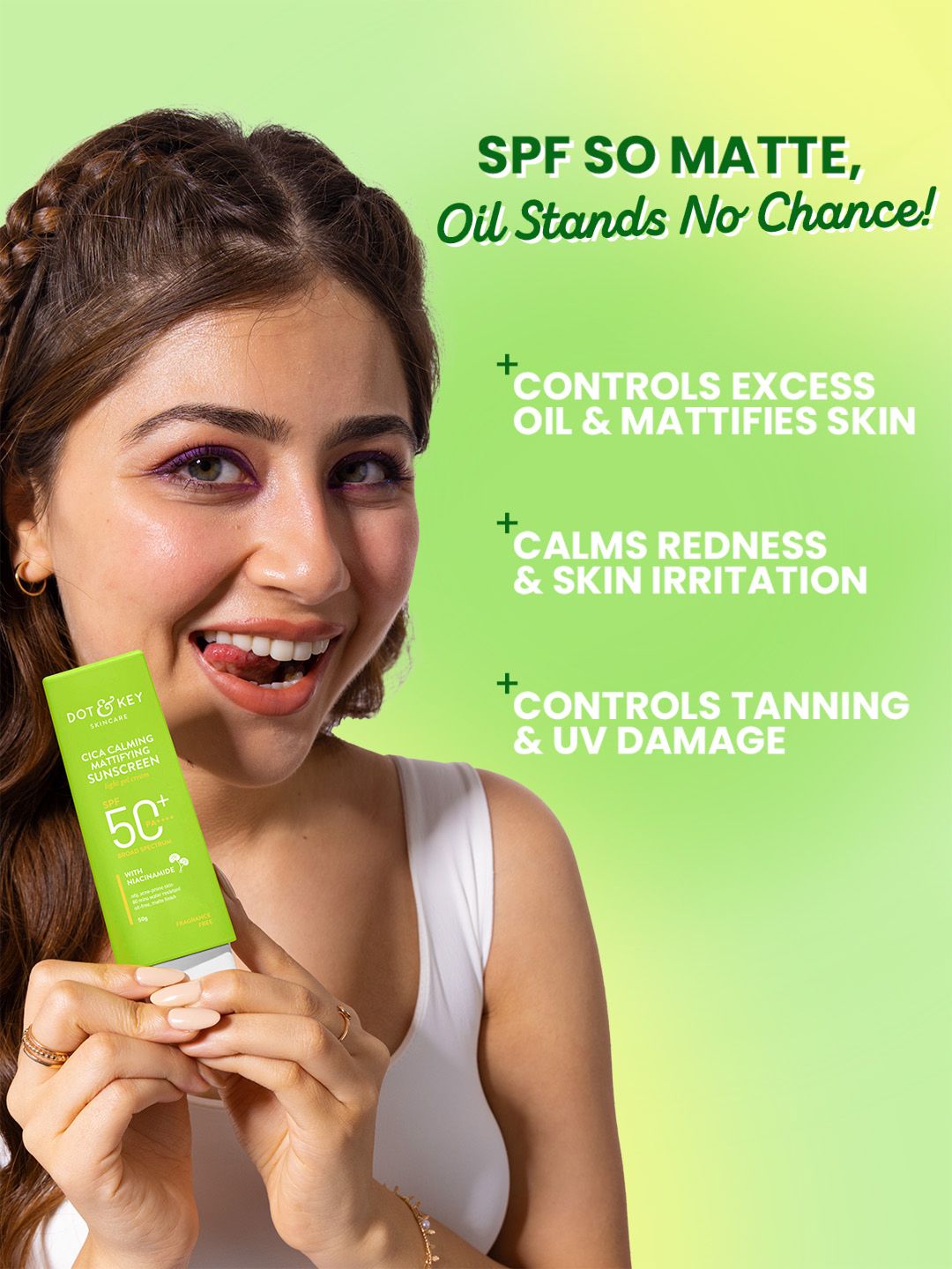 DOT & KEY CICA Calming Matte Sunscreen SPF 50+ PA++++