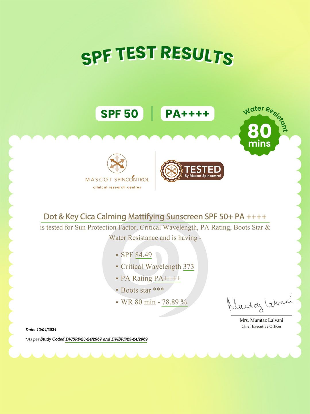 DOT & KEY CICA Calming Matte Sunscreen SPF 50+ PA++++