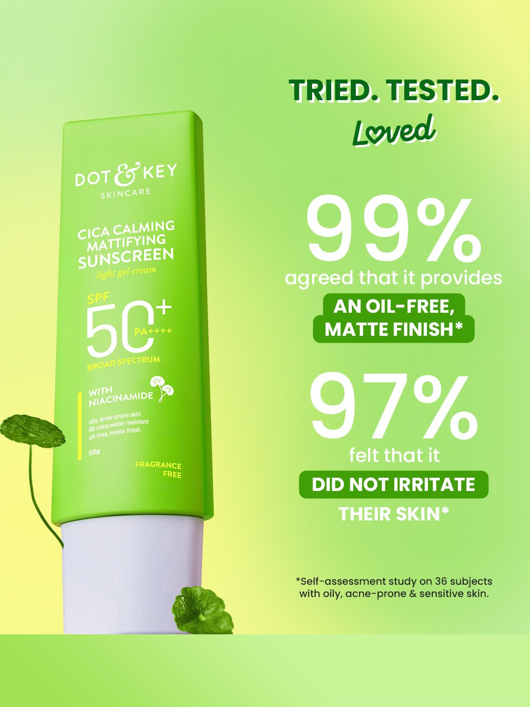 DOT & KEY CICA Calming Matte Sunscreen SPF 50+ PA++++