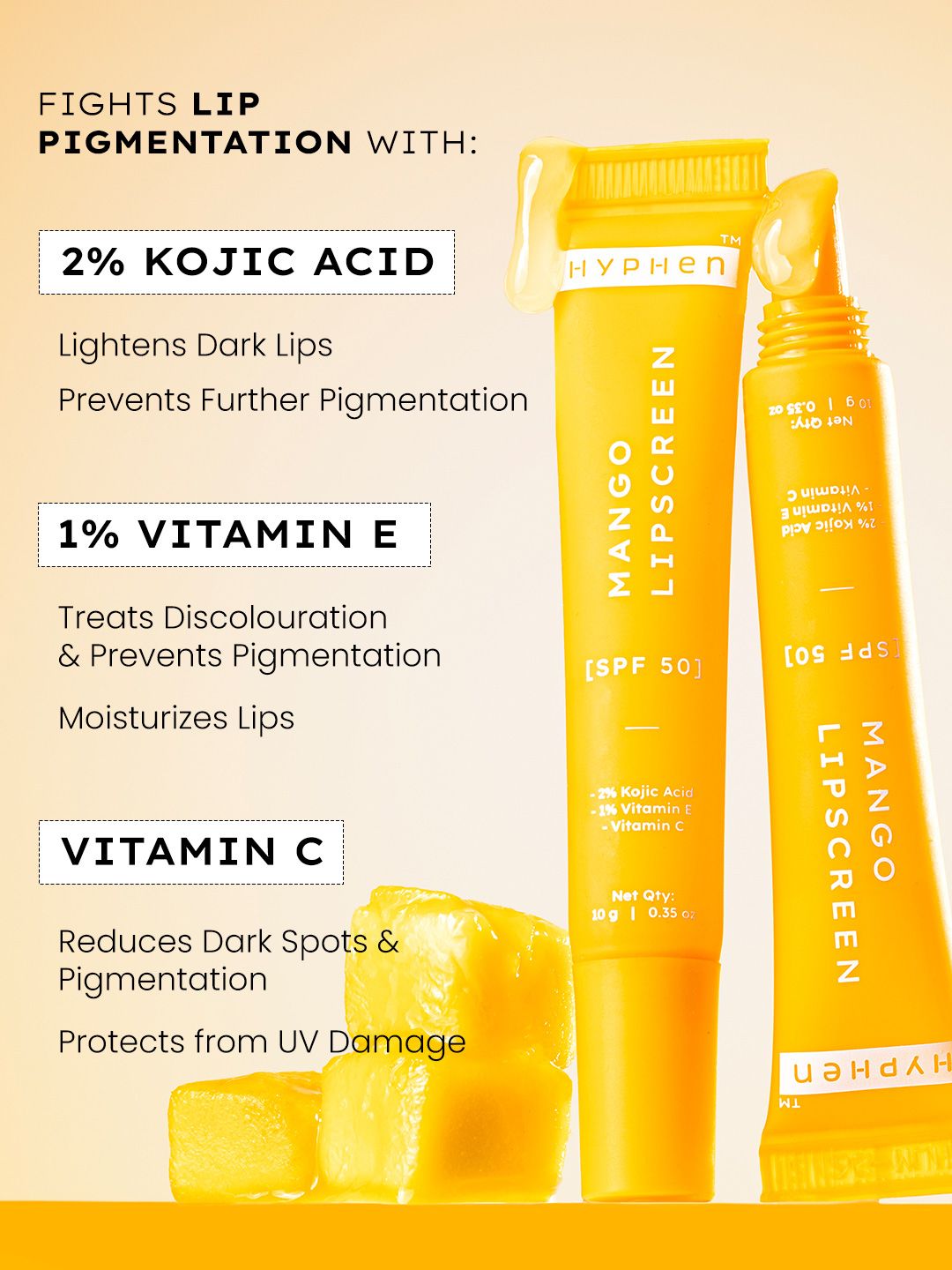 Hyphen Mango Lip Balm With SPF 50 PA ++++