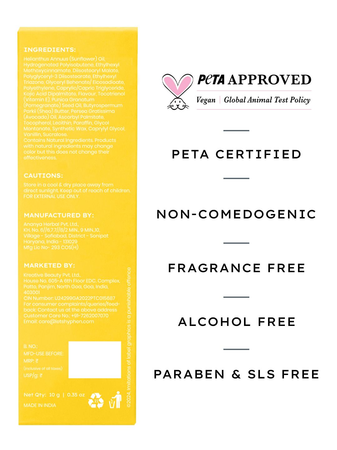 Hyphen Mango Lip Balm With SPF 50 PA ++++