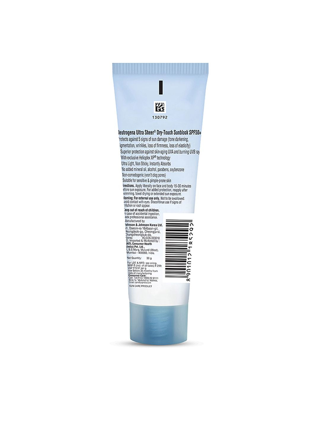 Neutrogena UltraSheer Dry Touch Sunblock - Sunscreen SPF 50+ With Helioplex