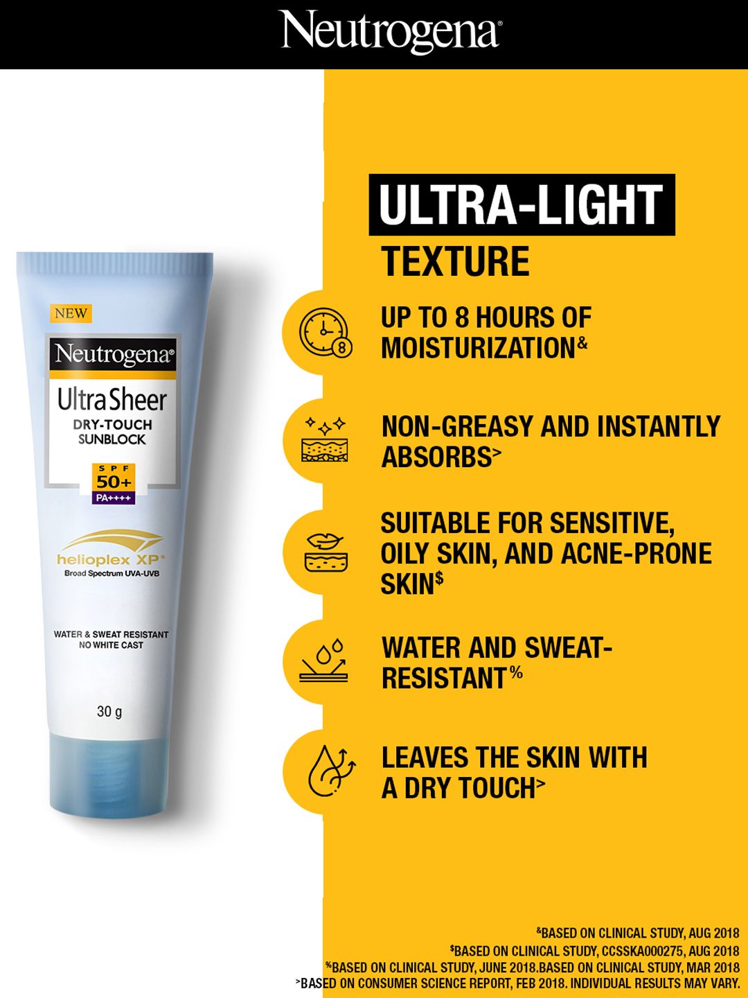 Neutrogena UltraSheer Dry Touch Sunblock - Sunscreen SPF 50+ With Helioplex