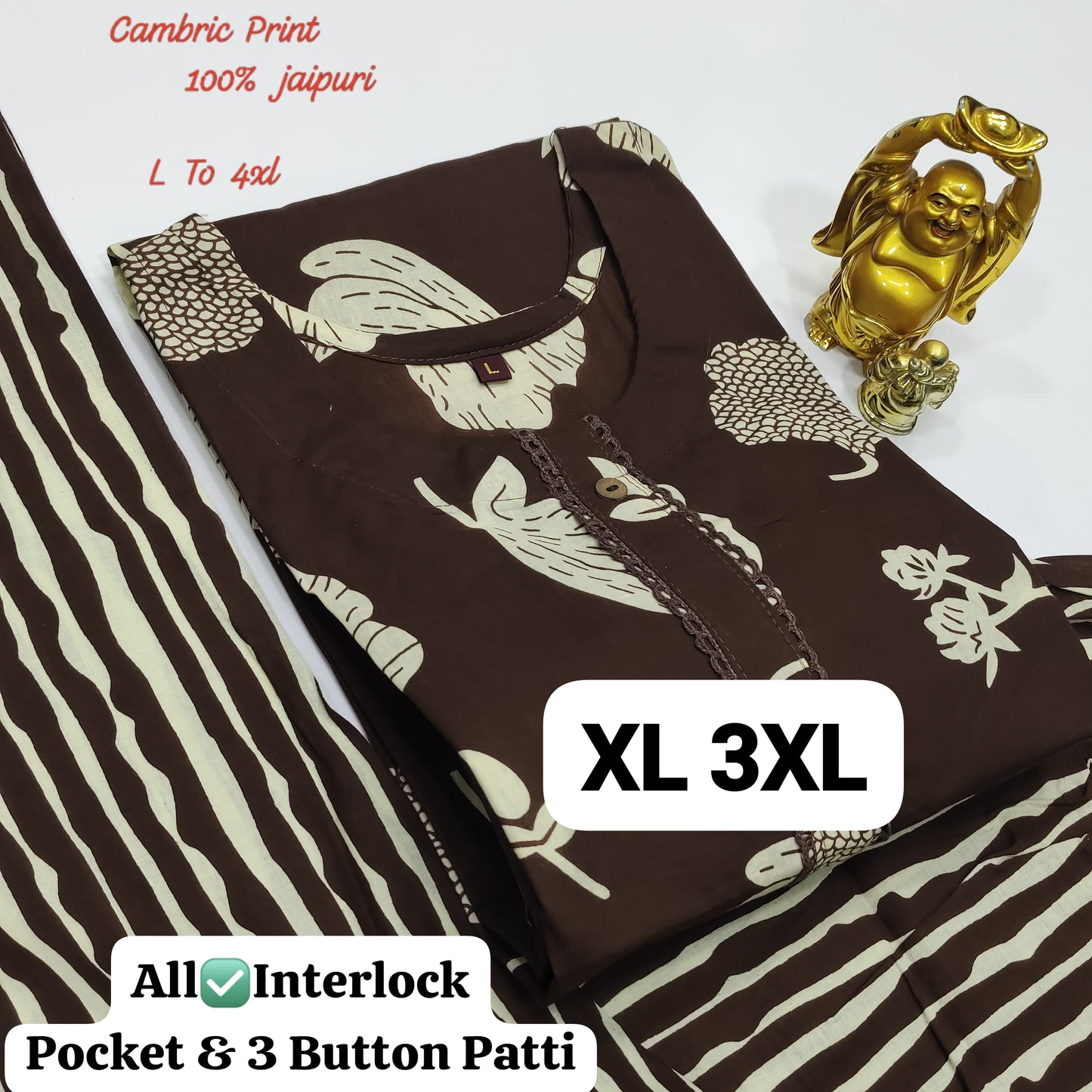 100% Pure Jaipuri 60 60 Cotton Cambric Pair