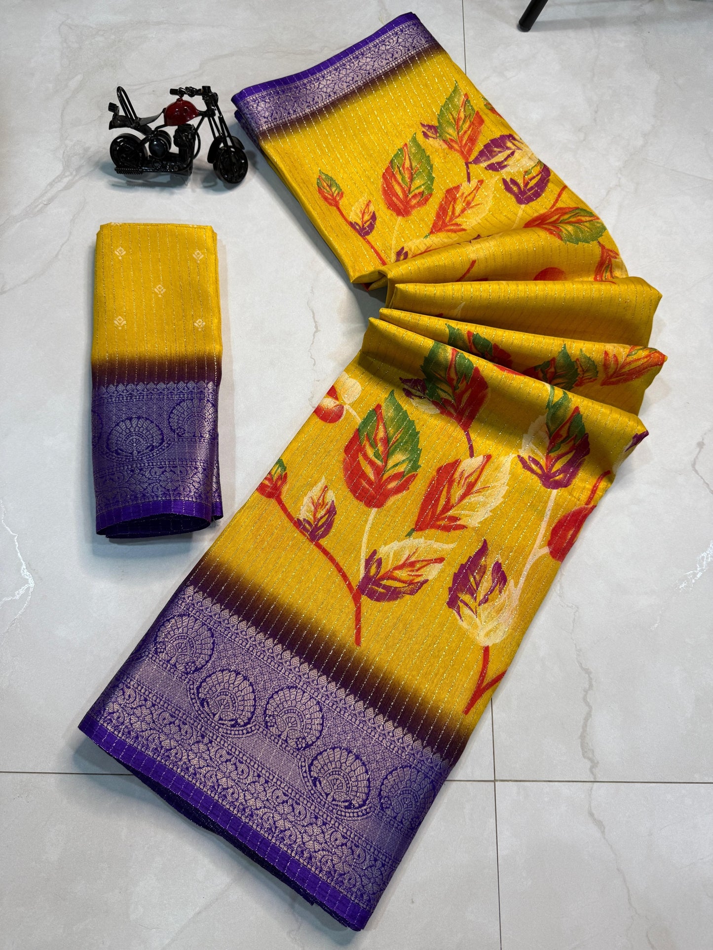 Floral Rekko Silk Saree