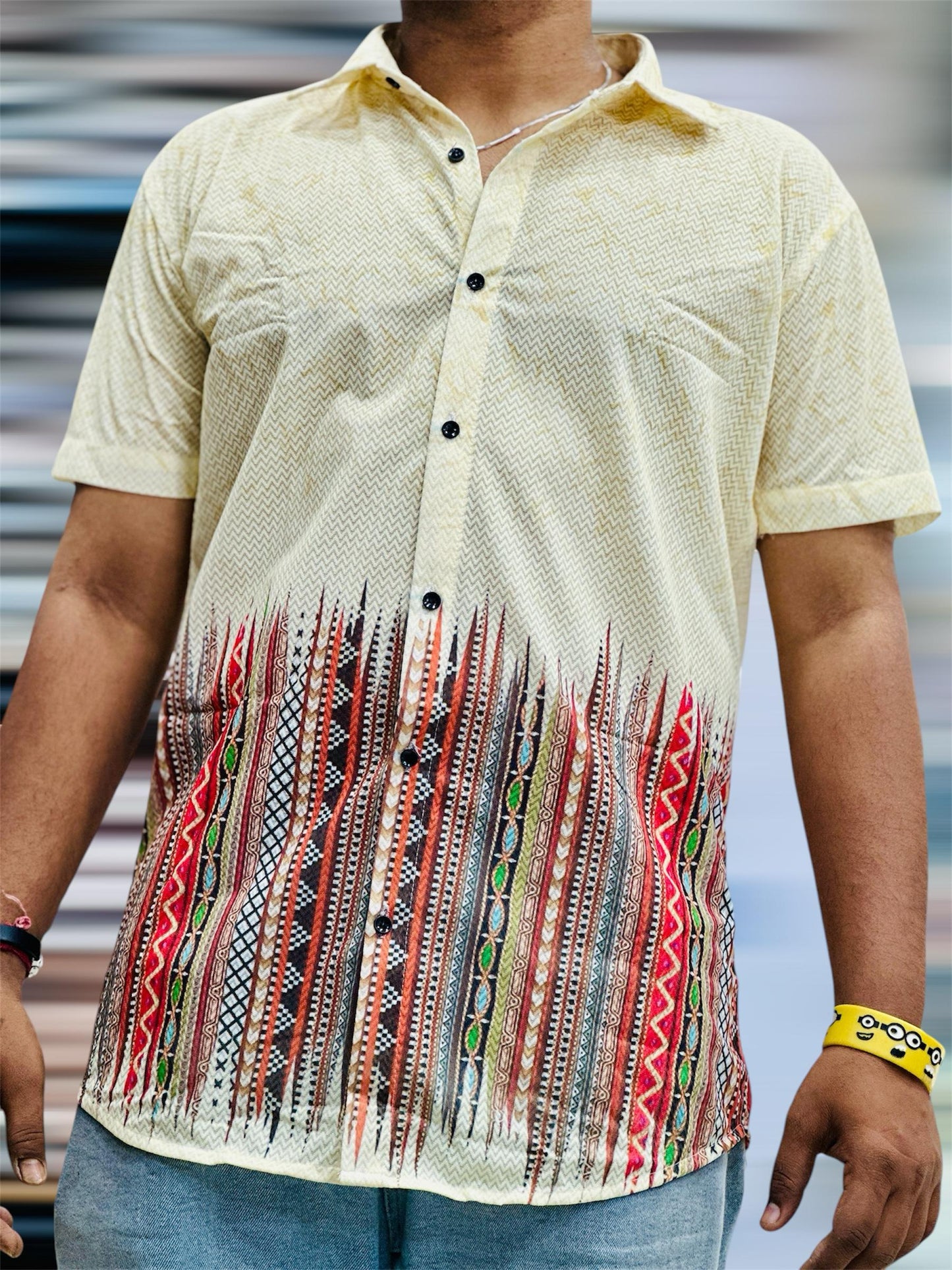 MEN'S EXCLUSIVE IMPORTED FABRIC HALF SLEEVE SHIRT