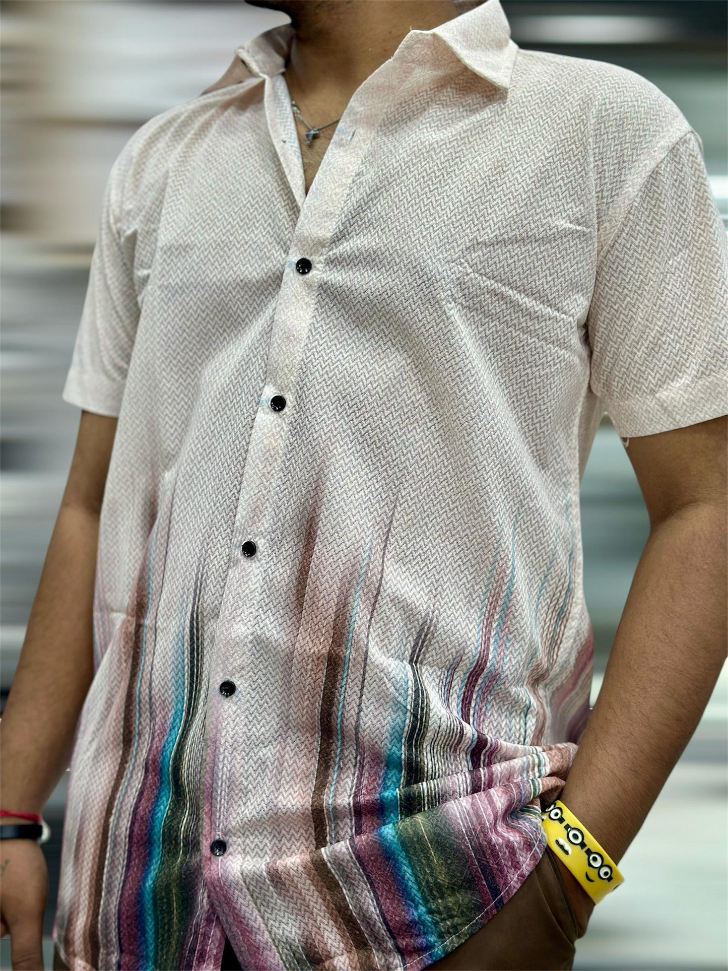 MEN'S EXCLUSIVE IMPORTED FABRIC HALF SLEEVE SHIRT
