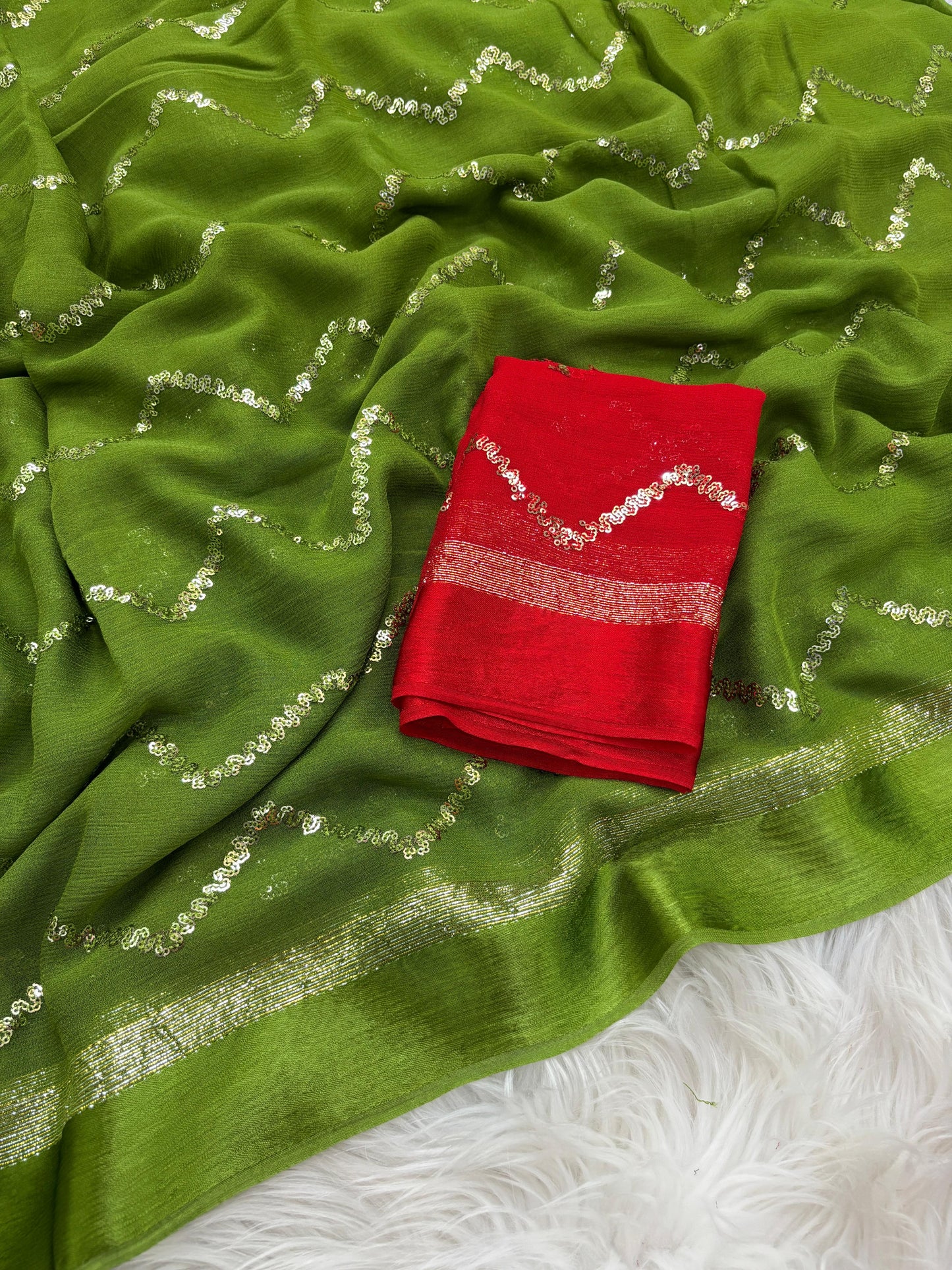 Pure Viscsose Georgette Dying Saree