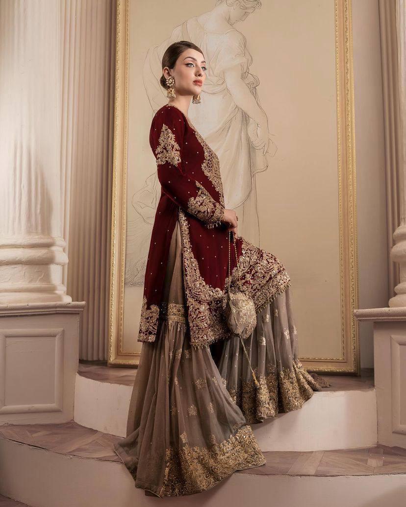 GEORGETTE KURTI WITH SHARARA