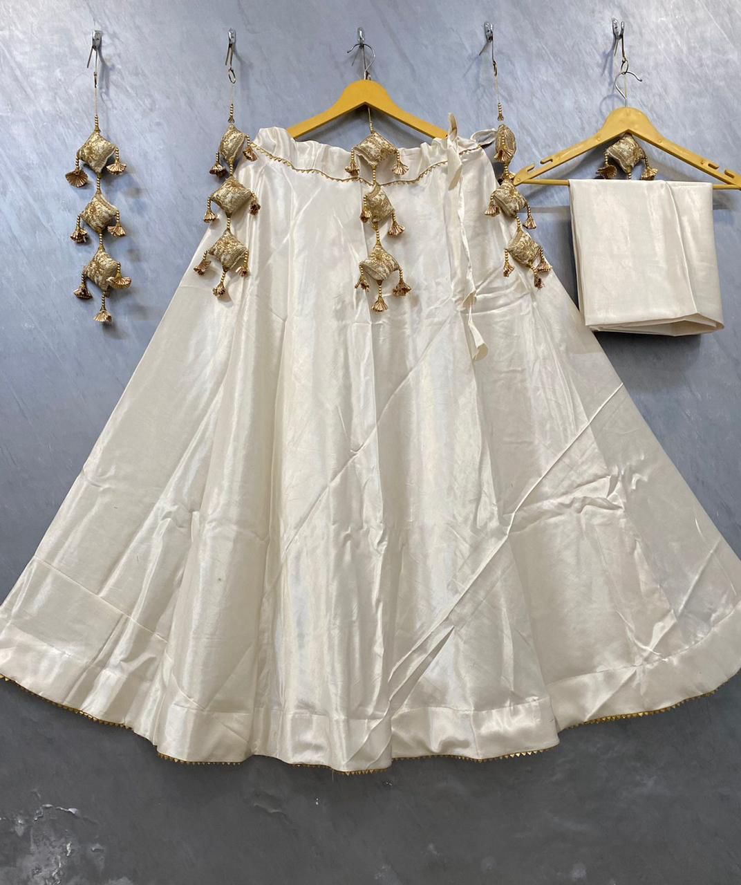 Plain Semi Gaji Silk Skirt