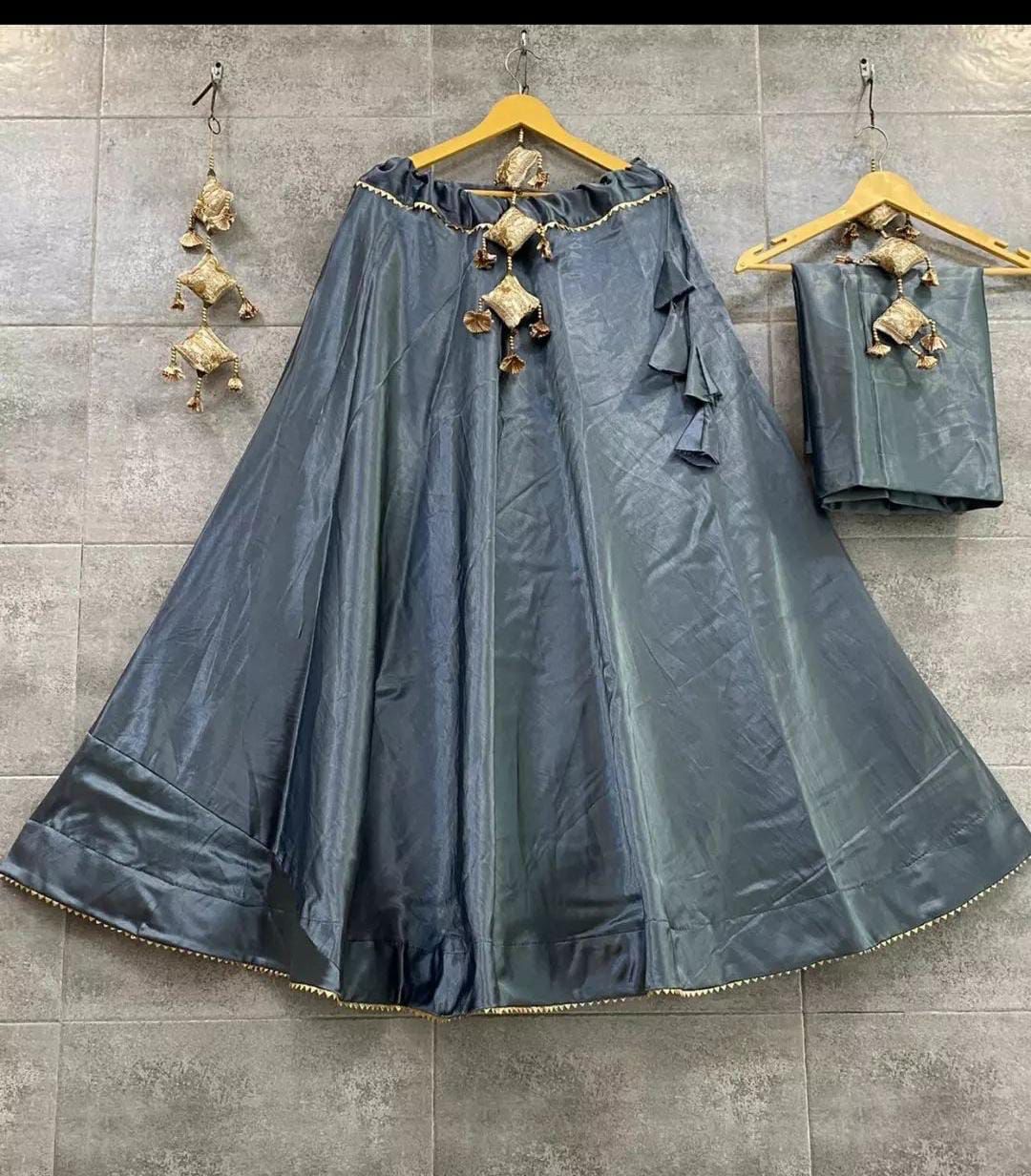 Plain Semi Gaji Silk Skirt