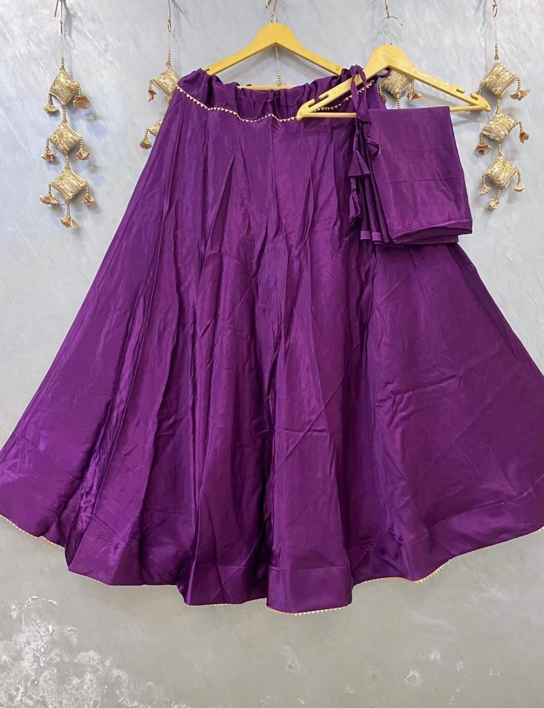 Plain Semi Gaji Silk Skirt