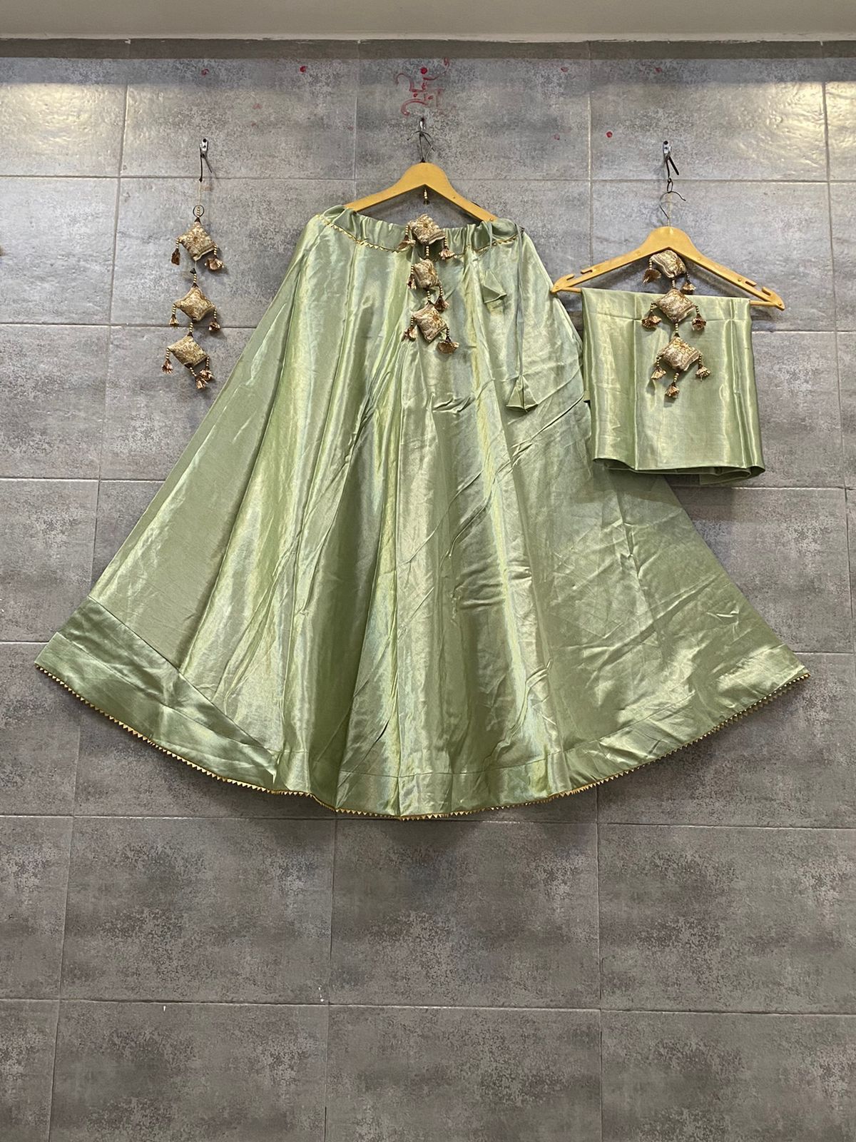 Plain Semi Gaji Silk Skirt