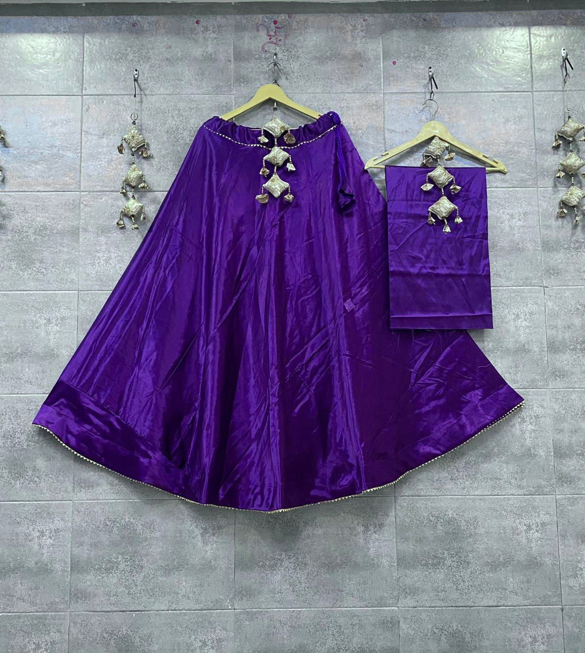 Plain Semi Gaji Silk Skirt