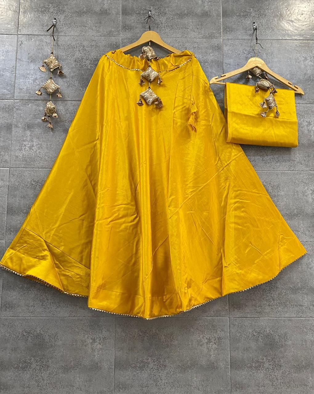 Plain Semi Gaji Silk Skirt