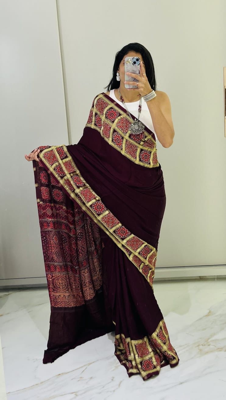 Lagdi Pure Gajji Soft Silk Saree
