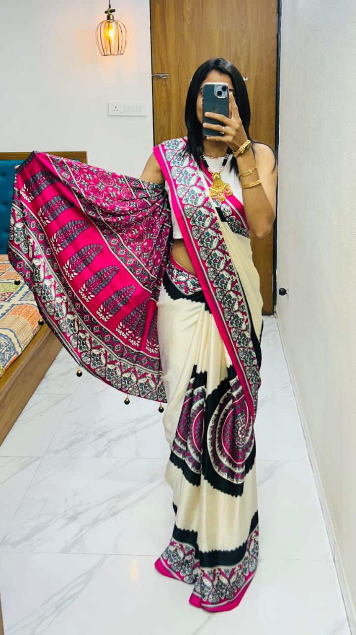 Lagdi Pure Gajji Soft Silk Saree