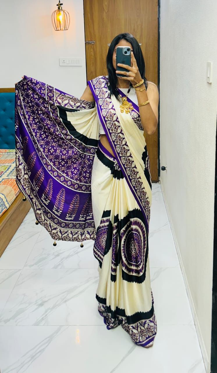 Lagdi Pure Gajji Soft Silk Saree