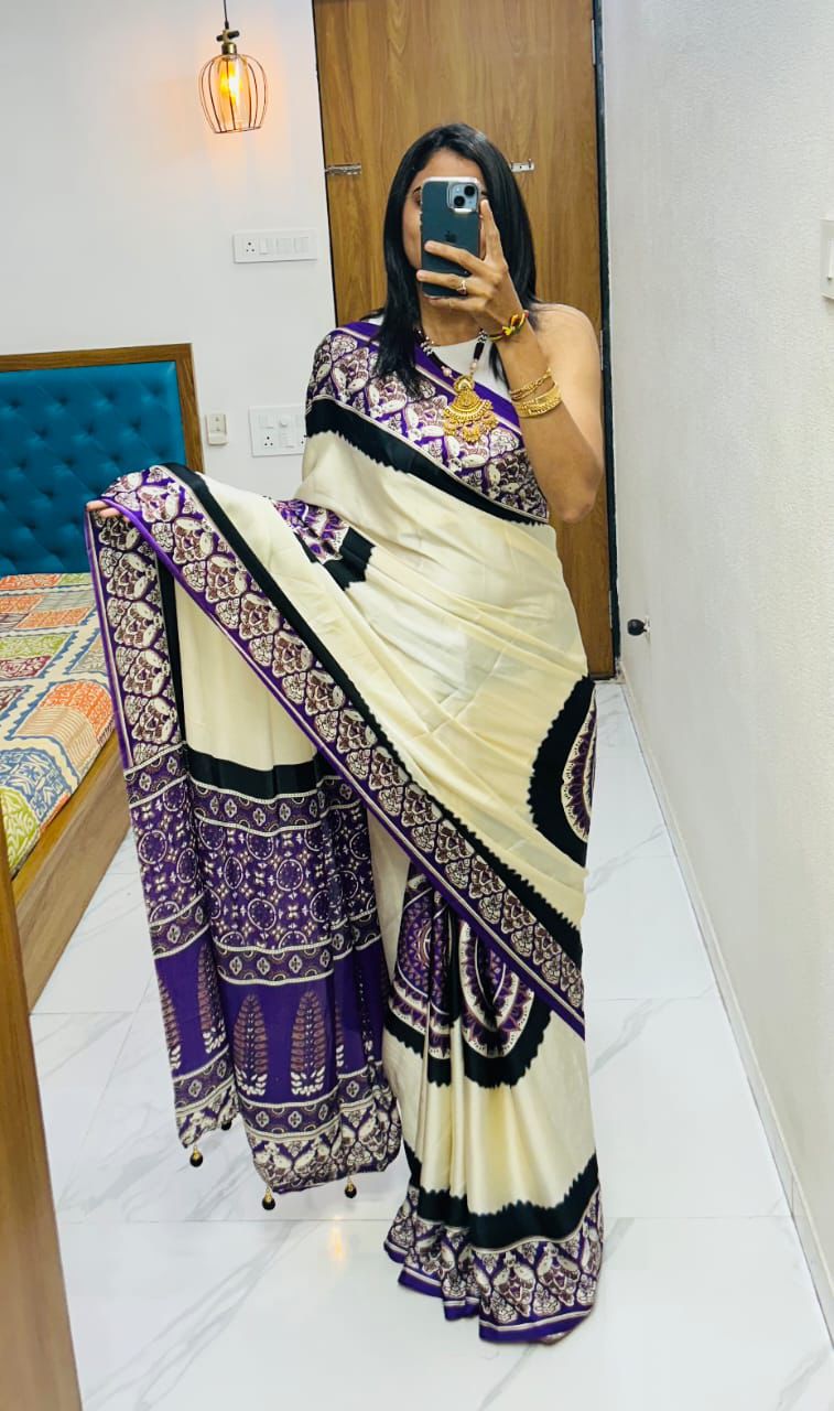 Lagdi Pure Gajji Soft Silk Saree