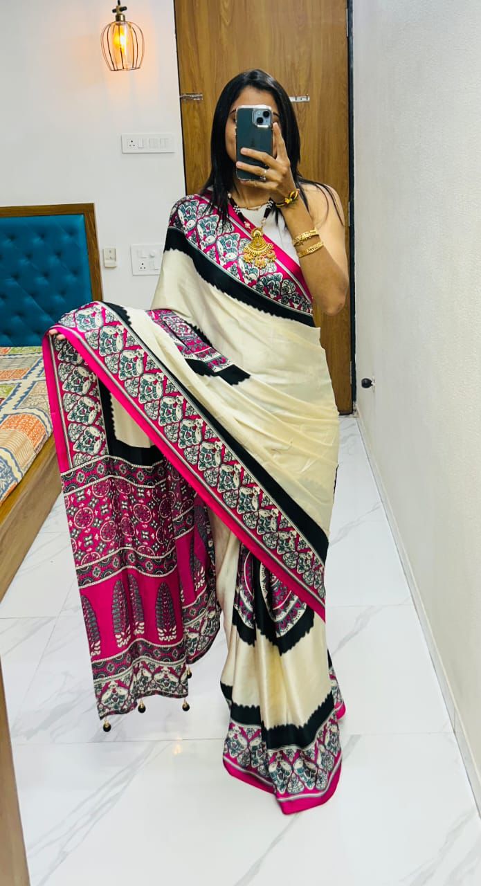 Lagdi Pure Gajji Soft Silk Saree