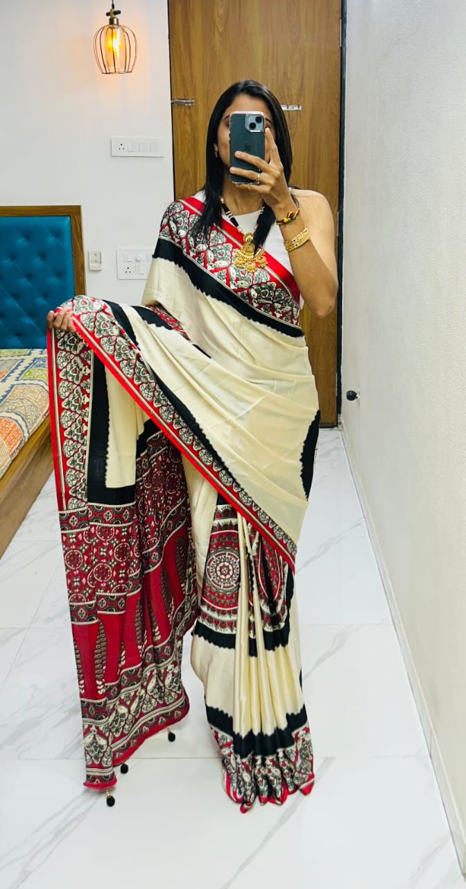 Lagdi Pure Gajji Soft Silk Saree