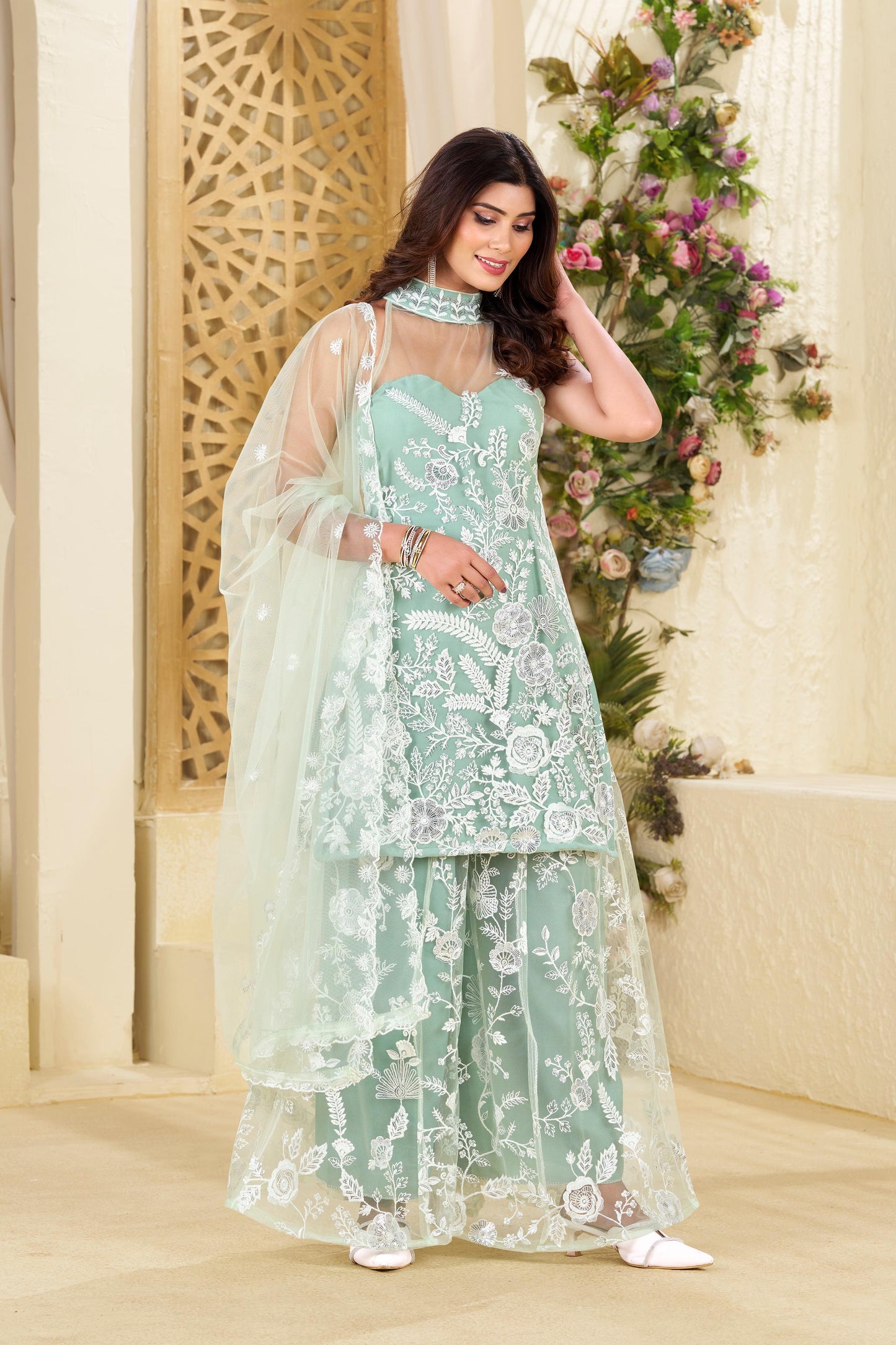 Halter Neck Pallazo Set