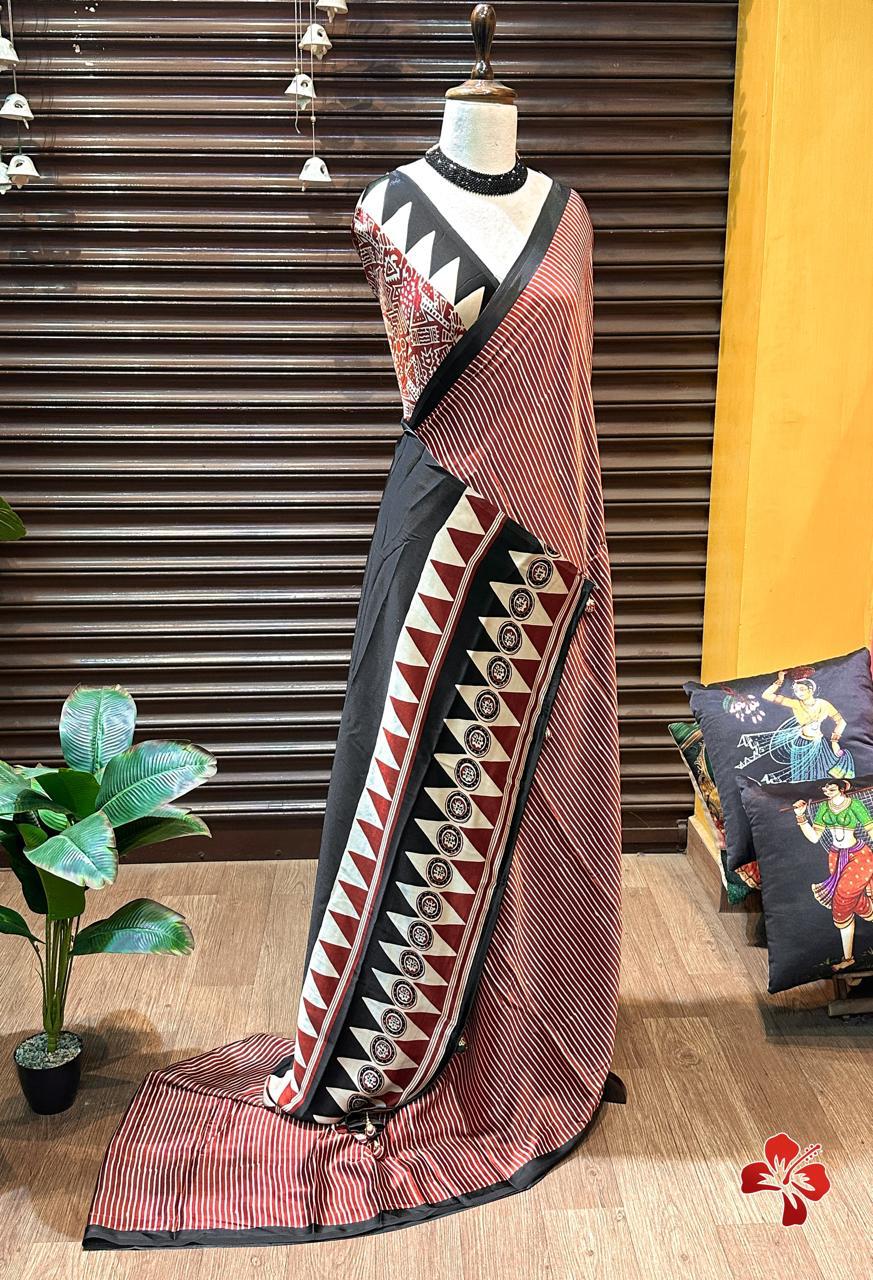 Lagdi Pure Gajji Soft Silk Saree