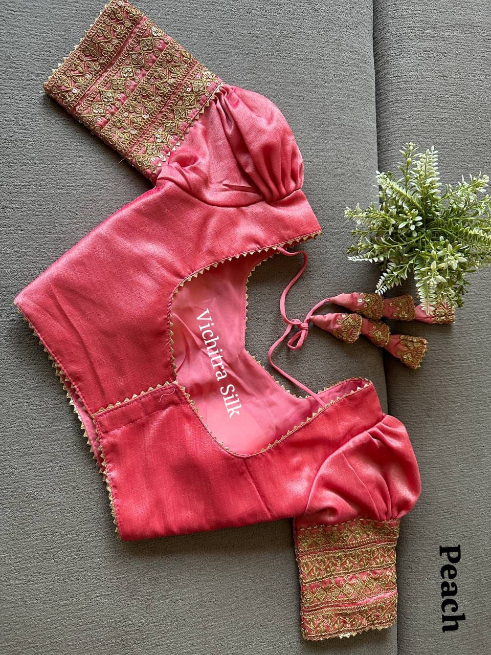 Vichitra Silk Puff Blouse
