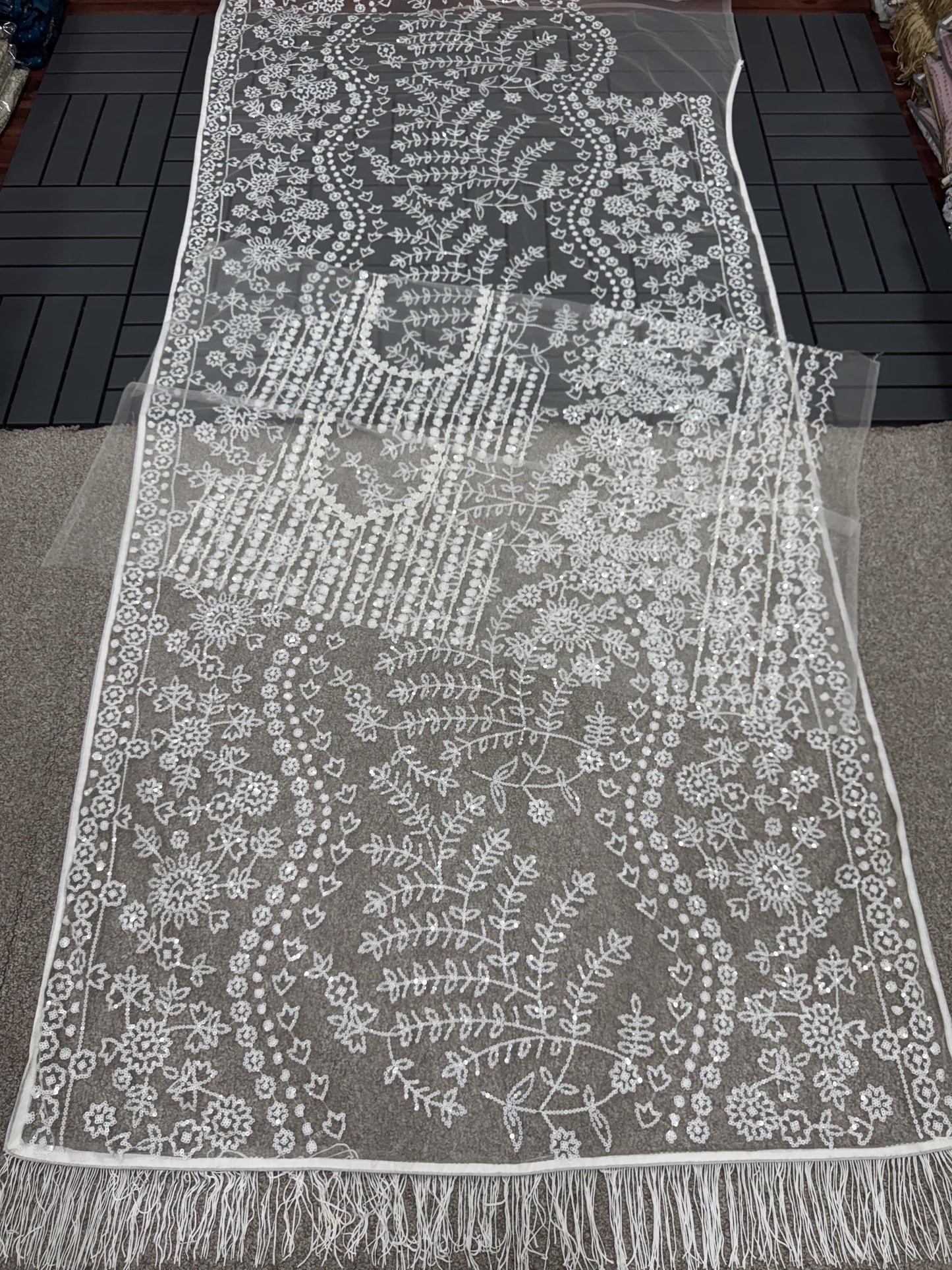 Butterfly Net Saree
