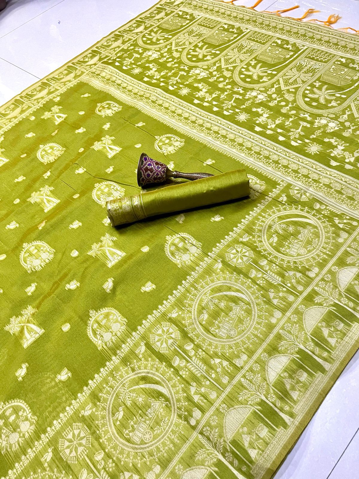Banarasi Kalamkari Weave Saree