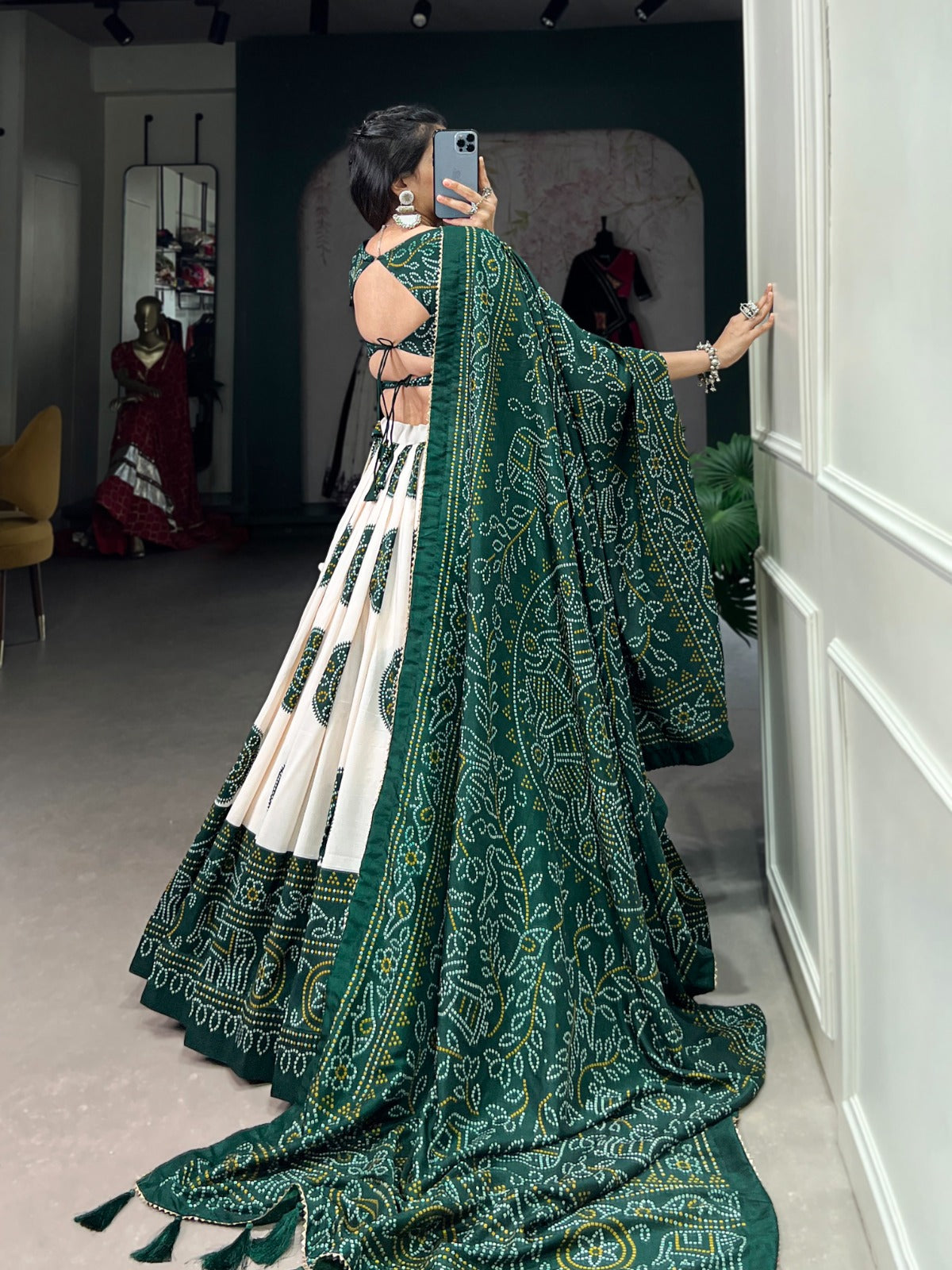 Lehenga Choli with Bandhej Print